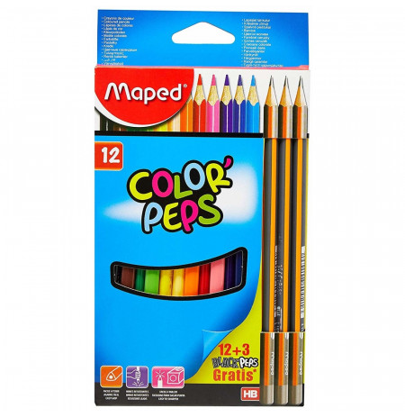 Maped Lapsa me Ngjyra 12 Color`Peps + 3 Grafiti