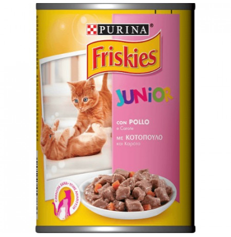 Ushqim per Kotele FRISKIES me Pule dhe Karrota 400 gr