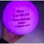 Abazhur i personalizuar `Moon Lamp`