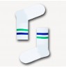 Corape te Gjata Happy Socks Dizajn 2 Vija Blu + Jeshile