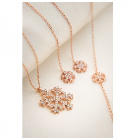 Set Argjendi "Floke Debore" Elika SET2007 Ngjyra Rose Gold