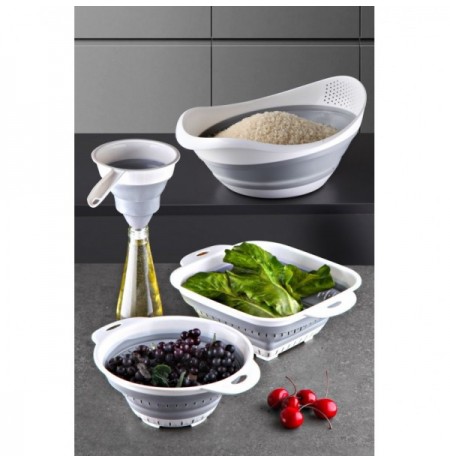 Kitchenware Set (4 Pieces) Hermia FOLDAK04-GRY White