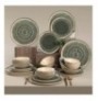 Ceramic Dinner Set (24 Pieces) Hermia TY039124F030AD80M00MAET000 Green Cream