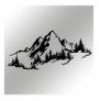 Decorative Metal Wall Accessory Wallxpert Mountain 3 Black