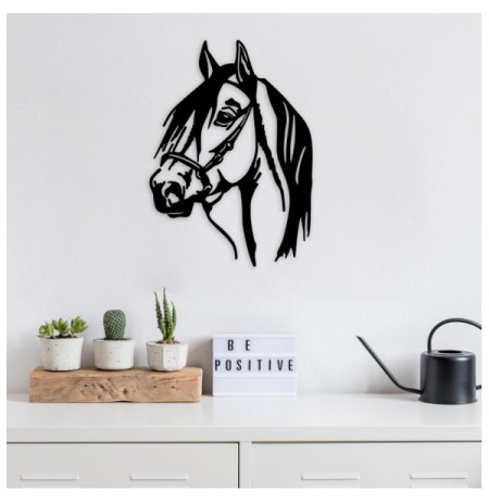 Decorative Metal Wall Accessory Wallxpert Horse Head Black