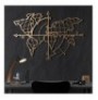 Decorative Metal Wall Accessory Wallxpert World Map Compass Gold