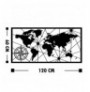 Decorative Metal Wall Accessory Wallxpert World Map Large 2 Black