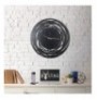 Decorative Metal Wall Clock Wallxpert Lines XL Black