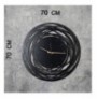 Decorative Metal Wall Clock Wallxpert Lines XL Black