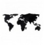 Decorative Metal Wall Accessory Wallxpert World Map Silhouette Black