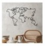 Decorative Metal Wall Accessory Wallxpert World Map Black