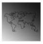 Decorative Metal Wall Accessory Wallxpert World Map Black