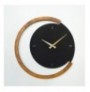 Decorative Metal Wall Clock Wallxpert Moon Time Wooden Metal Wall Clock - APS117 BlackWalnut