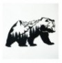 Decorative Metal Wall Accessory Wallxpert Landscape Bear Metal Wall Art - APT626 Black