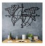 Decorative Metal Wall Accessory Wallxpert World Map Compass - Black