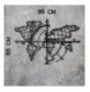 Decorative Metal Wall Accessory Wallxpert World Map Compass - Black