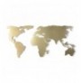 Decorative Metal Wall Accessory Wallxpert World Map Silhouette - Gold