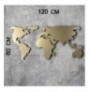 Decorative Metal Wall Accessory Wallxpert World Map Silhouette - Gold