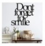 Decorative Metal Wall Accessory Wallxpert Dont Forget To Smile Black