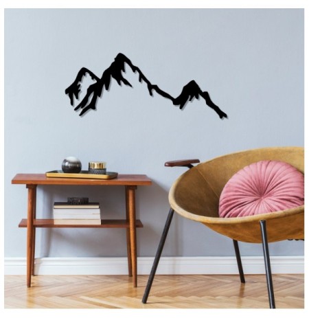 Decorative Metal Wall Accessory Wallxpert Mountain Black