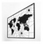 Decorative Metal Wall Accessory Wallxpert World Map 16 Black