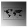 Decorative Metal Wall Accessory Wallxpert World Map 16 Black