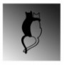 Decorative Metal Wall Accessory Wallxpert Love Cats - 478 Black