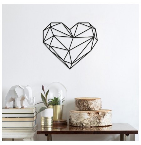 Decorative Metal Wall Accessory Wallxpert Heart Black