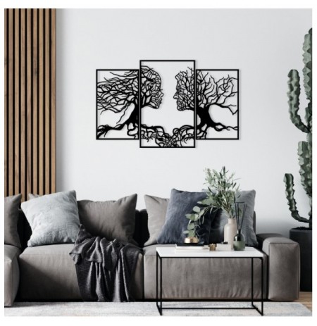 Decorative Metal Wall Accessory Wallxpert Love Tree Black