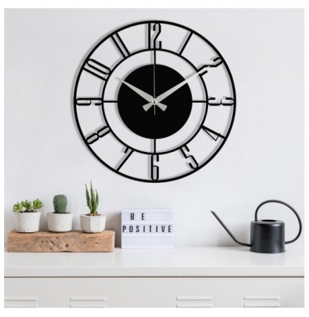 Decorative Metal Wall Clock Wallxpert Enzoclock - S011 Black