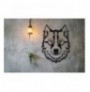 Decorative Metal Wall Accessory Wallxpert Wolf v11 Black