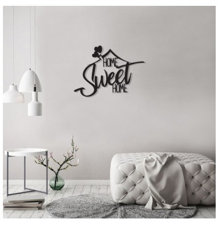 Decorative Metal Wall Accessory Wallxpert Welcome Black