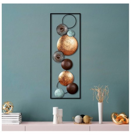 Decorative Metal Wall Accessory Wallxpert Textured - 7 Multicolor