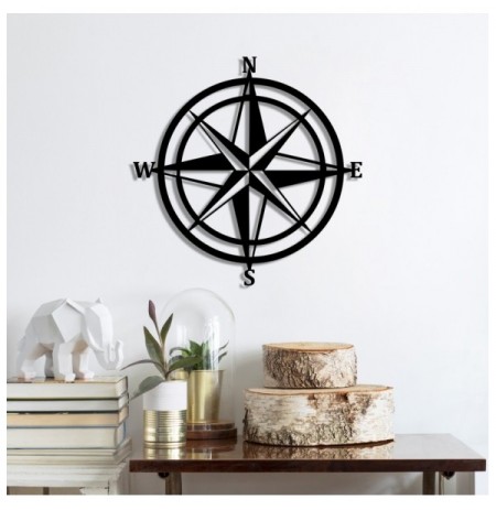 Decorative Metal Wall Accessory Wallxpert Compass Black