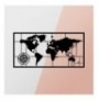 Decorative Metal Wall Accessory Wallxpert World Map Metal Decor 7 Black