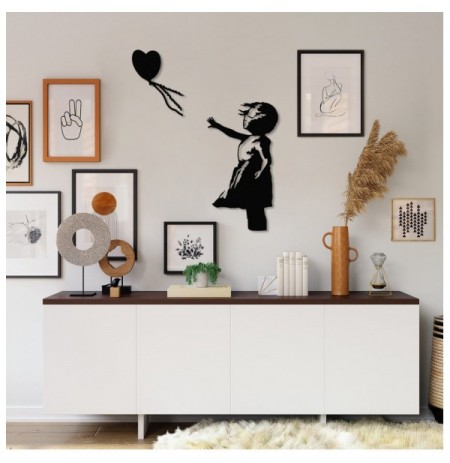 Decorative Metal Wall Accessory Wallxpert Banksy - 14 Black