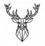 Decorative Metal Wall Accessory Wallxpert Deer4 - Black