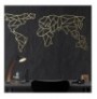 Decorative Metal Wall Accessory Wallxpert World Map - Gold