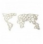 Decorative Metal Wall Accessory Wallxpert World Map - Gold