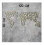 Decorative Metal Wall Accessory Wallxpert World Map - Gold