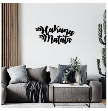 Decorative Metal Wall Accessory Wallxpert Hakuna Matata Black