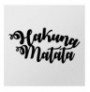 Decorative Metal Wall Accessory Wallxpert Hakuna Matata Black