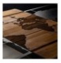 Dekore druri Wallxpert World Map With Compass BlackWalnut