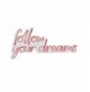 Ndriçim Plastik dekorativ Led Wallxpert Follow Your Dreams - Pink