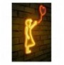 Ndriçim Plastik dekorativ Led Wallxpert Balloon Girl - Yellow Red