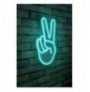 Ndriçim Plastik dekorativ Led Wallxpert Victory Sign - Blue