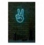 Ndriçim Plastik dekorativ Led Wallxpert Victory Sign - Blue