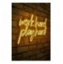 Ndriçim Plastik dekorativ Led Wallxpert Work Hard Play Hard - Yellow Yellow