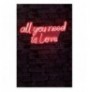 Ndriçim Plastik dekorativ Led Wallxpert All You Need is Love - Red Red