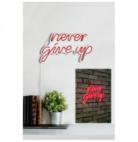 Ndriçim Plastik dekorativ Led Wallxpert Never Give Up - Red Red